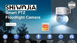 SHIWOJIA 5MP Outdoor WiFi Surveillance Camera - Tuya Smart App - Android и iOS - Распаковка