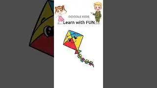 Easy Kite Drawing for Makar Sankranti Kids | 1 Minute Shorts Tutorial #kidsdrawing #drawing #kite