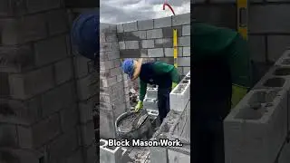 Block Mason Work For Real Field.#construction #block #mason #skills #video ✅🛠️