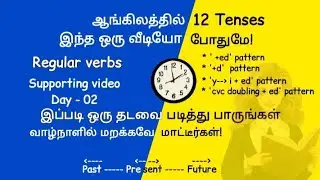 💡Daily Used English Verbs with Tamil Meaning | 120 Regular Verbs for Fluency!