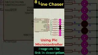 8 line led chaser using Pic Microcontroller #short #shorts #youtubeshorts #electronicstek