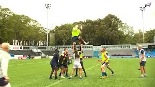 K.Geiger Throw In To T.Smalls Lineout Set Maul Middle AMERICAN RAPTORS Uruguayan November Tour 2021