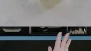 Kellie & Scott Mid Century Kitchen Design Push to Open Utensil Drawer