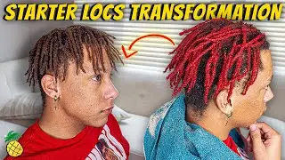 Starter Dreadlocks Transformation - DYING LOCS RED COLOR