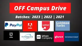 🔴 OFF CAMPUS DRIVE | Jobs and Internships | Batches: 2023 | 2022 | 2021 🔥🔥
