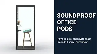 Soundproof Office Phone Booth Acoustic Pods Meeting Pods | Open Office Essentials Office Design Idea