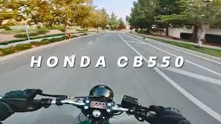 Honda CB550 CAFE RACER Sunset Cruise | POV Drive