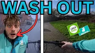 Deliveroo Lunch Shift in a MONSOON!!! | Cycling Deliveries in Birmingham
