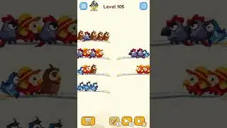Bird Color Sort Puzzle Game Level 105 #gaming #gamer #games #shorts #shortvideo #birds