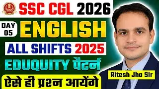 SSC CGL 2026 | English | Day-05 | Latest PYQ's | Best Tricks & Solution #ssccgl2026 #sscenglish #cgl