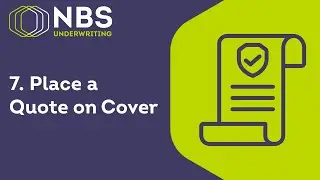 NBS Quotation System Beginner Training Part 7 - Place a Quote on Cover