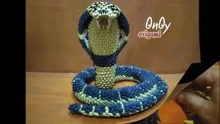 Papercraft 3d origami Cobra tutorial part 3