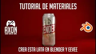 Texturizar y renderizar una lata de bebida en Blender.