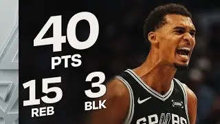 Wemby solo rec masterclass. 42 and 10 (not 15 rbs lol). With 3 blocks. 