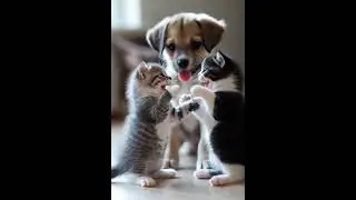 Before the two cats fight in great spirits