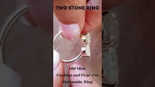 Unique Two Stone Ring | Old Mine Cut Diamond Ring #Shorts #love #ring