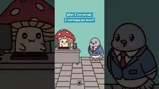 Adulthood Confirmed 🐦 Mushie & Birdie | Relatable Animation Meme | Original Audio: @americanbaron
