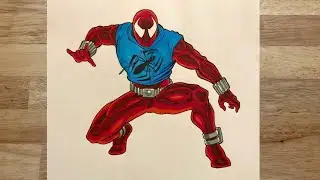 How to draw Scarlet Spider (Ben Reilly)