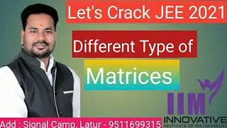 Different Type of #Matrices, By Prof. Chandan Kumar (Director of IIM)