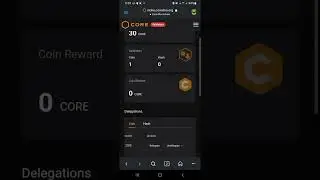 coredao claiming delegating core.
