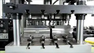 Four Columns Hydraulic Press   Grating floor mesh CNC production line  AMOB