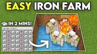 EASIEST IRON FARM in Minecraft Bedrock 26.4+! (Build In 3mins!)