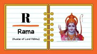 A for Atman, B for Brahma etc New Alphabet for kids Spiritual India Terms