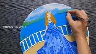 Glue Gun Drawing /Cake Board Painting /Hot Glue Gun Art /Easy Craft Idea