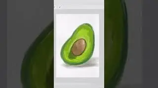 Avocado drawing on iPad Procreate  #procreateart #digitalart #ipaddrawing #procreatetutorial