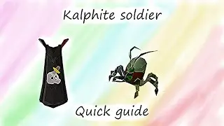 Kalphite soldier slayer guide osrs cannon melee
