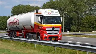 vrachtwagens spotten langs de A50 op 30-08-2019