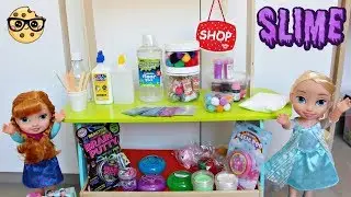 Frozen Elsa e Anna Lojinha de Slime! Pretend Play With Slime CookieKids Brinquedos Novelinha