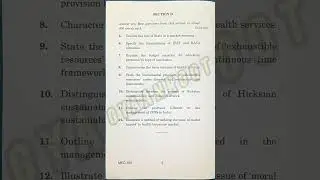 MEC-108: ECONOMICS OF SOCIAL SECTOR AND ENVIRONMENT | JUNE 2021 | IGNOU #shorts #tee2021 #june2021