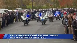 First responders across Southwest Virginia hold procession for Jeremy Hall