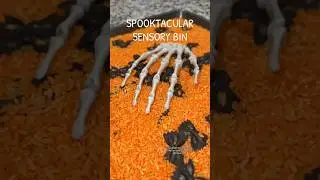 Spook-tacular Sensory Bin! #sensoryplay #toddlerfun #toddleractivities #fallactivities #halloween