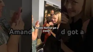 Amanda Seyfried adopts puppy at award show!