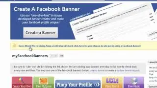 How to make a custom Facebook Banner with myFBBanners.com