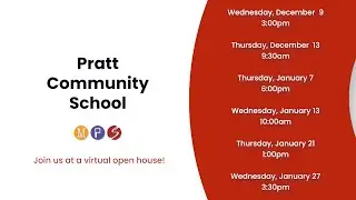 Join us!  Pratt Community School  Virtual Tour