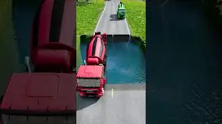 Cement mixer trucks vs water pit #8  | #beamngdrive #monstertruck #beamngdrivemods