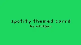 kpop spotify themed carrd tutorial/walkthru | mintgyu