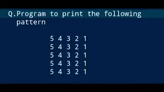 C++ Programming||Pattern Printing Problem (7)