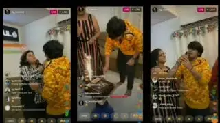 Mortal Birthday Cake cutting and celebration with hismother,regaltos,mamba