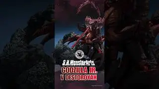 NEW SHMonsterArts Godzilla Junior & Destoroyah Evolution Set #godzilla