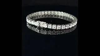 18k White Gold Diamond 7.31ct Tennis Bracelet #designyard #tennisbracelet #statementbracelet