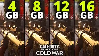 Call of Duty Black Ops Cold War | 4gb vs 6gb vs 8gb vs 12gb vs 16gb Ram Test