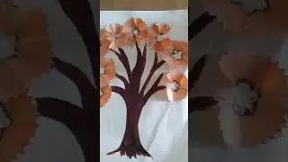 pencil Shaving wall hanging craft ideas# making pencil shaving tree# crafting #viral