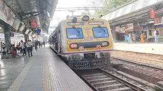 Mumbai local train journey video arriving in the railway station | Train videos Indian railways 