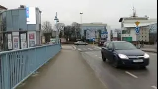 Crossing the bridge between Frankfurt Oder and Slubice - Walking from Germany to Poland