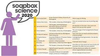 SoapBox Science Nottingham 2020