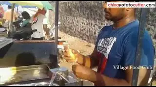 chipstix Cheesy Potato Spiral Tornado Fries INDIAN STREET FOOD CART  Aloo Twist